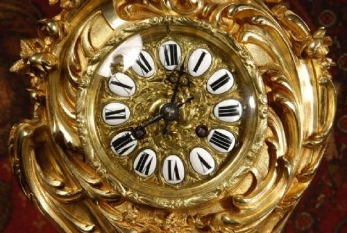 fig 4. Large and Stunning Rococo Clock by A. D. Mougin, French - Circa 1890 .